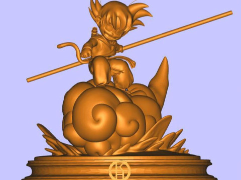 Goku Kid Figurine Modèles 3D en vedette