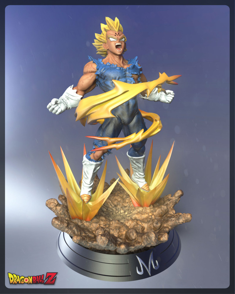 Majin Vegeta 3D printmodel .c4d .max .obj .3ds .fbx .stl .blend 