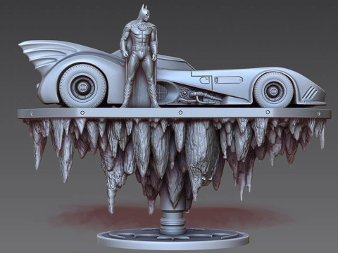 Batmobile Batman Modèles 3D en vedette