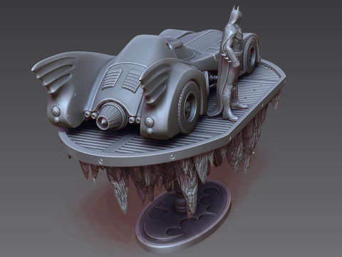 बैटमैन बैटमोबाइल 3D प्रिंट मॉडल