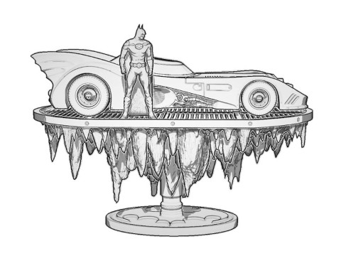 बैटमैन बैटमोबाइल 3D प्रिंट मॉडल