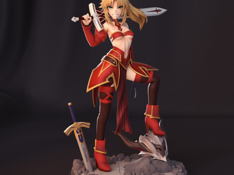 모드레드 펜드래곤 페이트 아포크리파 3D 프린트 모델