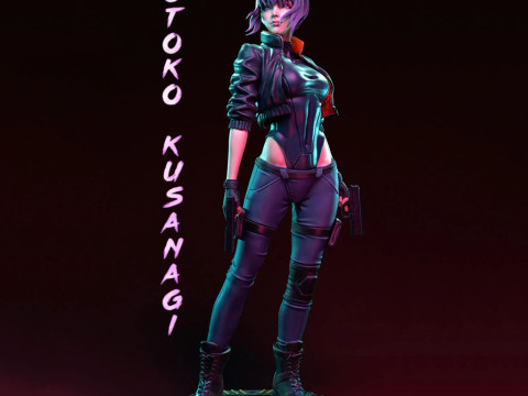 Motoko Kusanagi de Fantasma na Concha Modelo de Impressão 3D