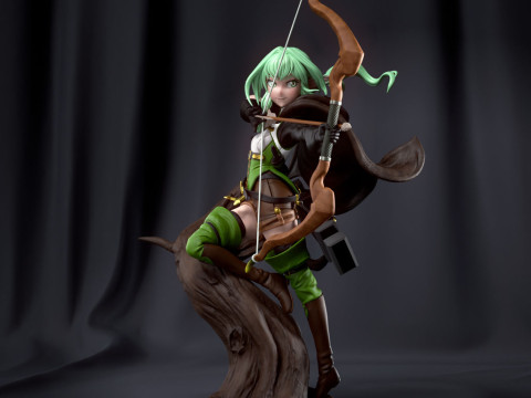 하이 엘프 궁수 - 고블린 슬레이어 3D 프린트 모델