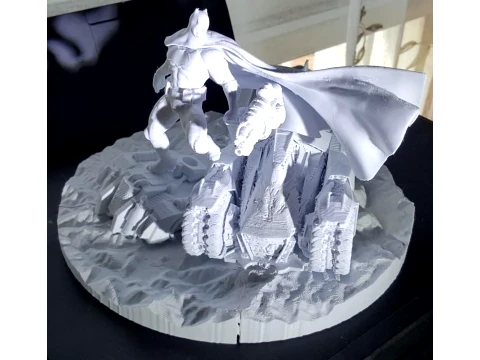 Batman and Batmobile Diorama 3D Print Model