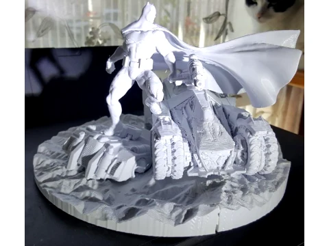 Batman and Batmobile Diorama 3D Print Model