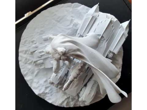 Batman and Batmobile Diorama 3D Print Model