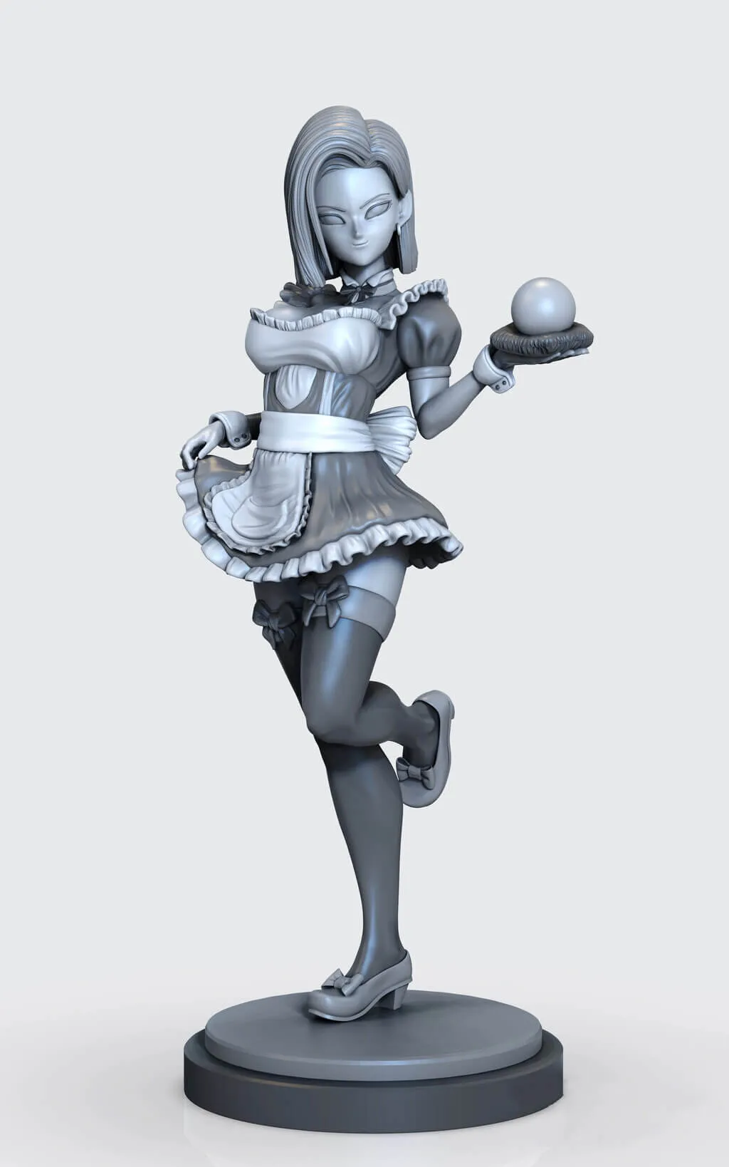 Android 18 Maid 3D Print Model .c4d .max .obj .3ds .fbx .stl .blend 