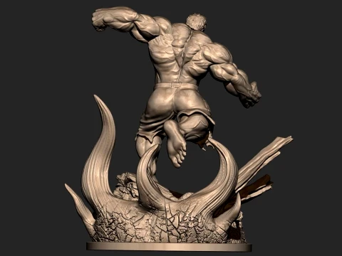 Angry Hulk 3D Print Model