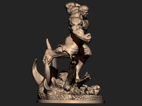 Angry Hulk 3D Print Model
