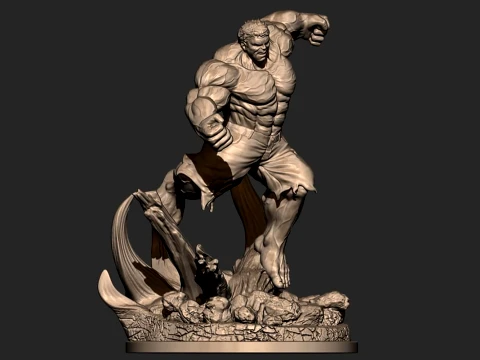 Angry Hulk 3D Print Model