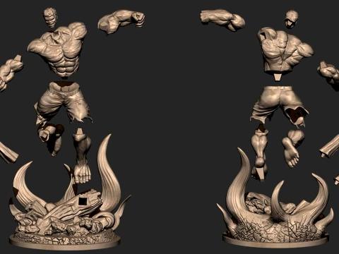 Angry Hulk 3D Print Model