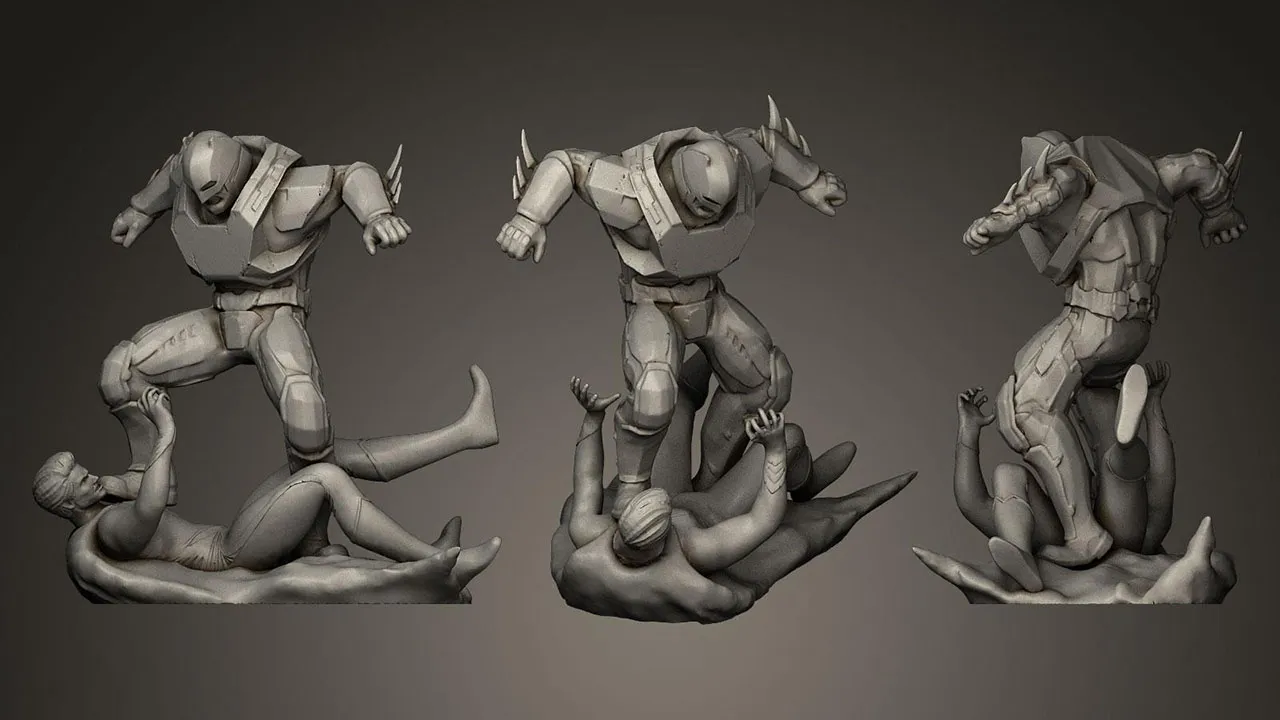 Batman Vs Superman 3D Print Model .c4d .max .obj .3ds .fbx .stl .blend
