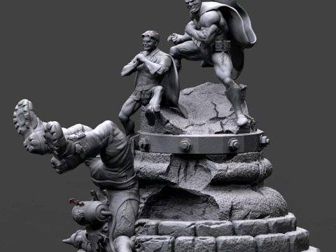 Batman and Robin 3D Print Model