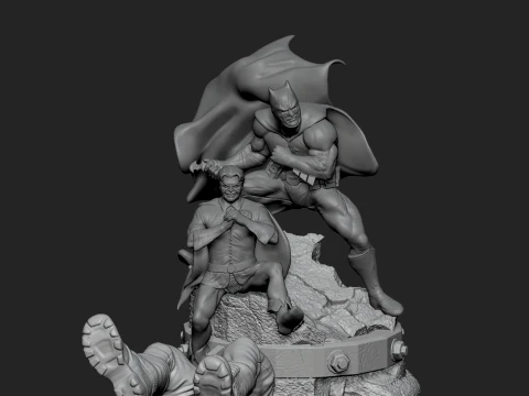 Batman and Robin 3D Print Model