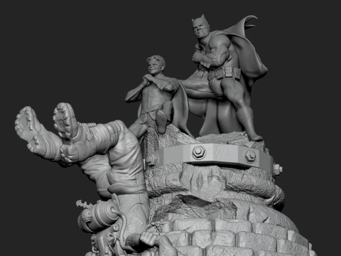 Batman and Robin 3D Print Model