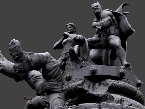 Batman and Robin 3D Print Model