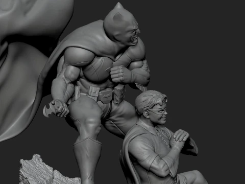 Batman and Robin 3D Print Model