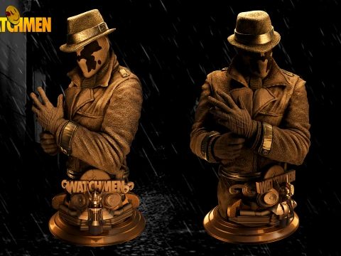 Rorschach Bust 3D Print Model