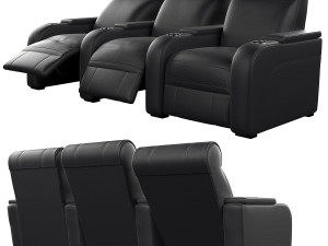 Modular cinema seat 3 positions Model 3D