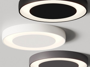 Modular Lighting Instruments Flat Moon Eclips Ceiling Lamps 3D मॉडल