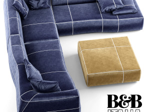 Modular Italian BB sofa 3D Model