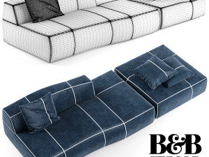 Modular Italian BB sofa 3D मॉडल