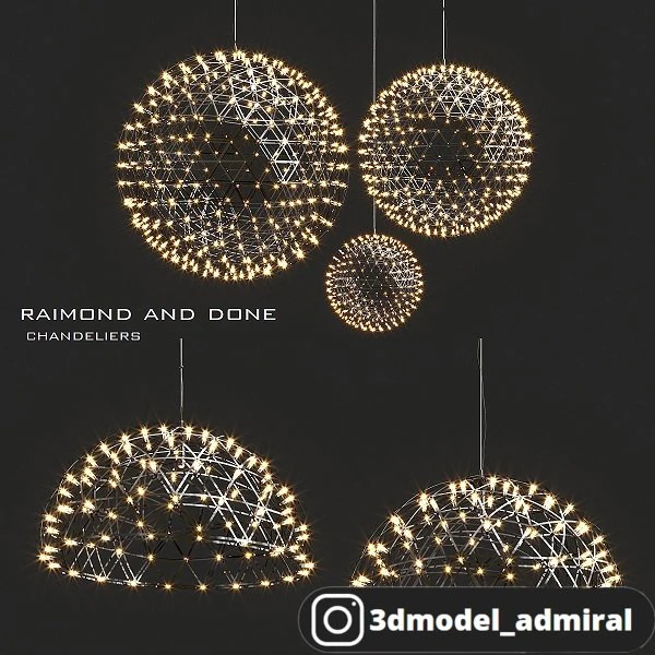 Moooi raimond and done 3D Model .c4d .max .obj .3ds .fbx .stl .blend 
