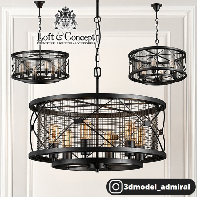 Mosquitoes Caster Chandelier Chandelier 3D-Modell .c4d .max .obj .3ds .fbx .stl .blend 