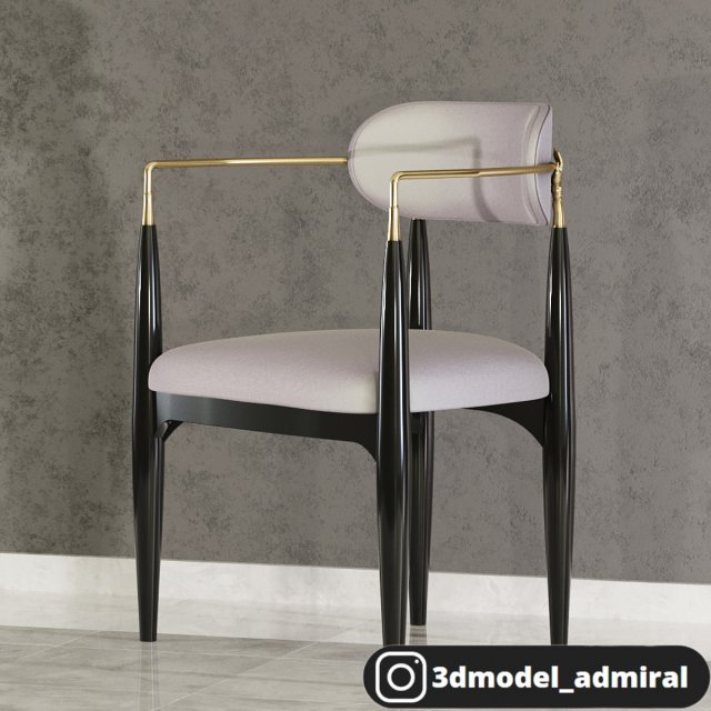 Nahema chair 3D Model .c4d .max .obj .3ds .fbx .stl .blend 
