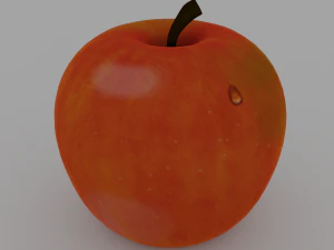 Мультяшне яблуко з текстурою 3D Модель