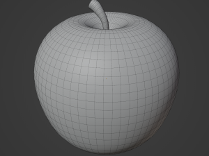 A Cartoon Apple with Texture Painting Modelo 3D