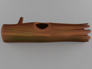 A 3D Cartoon of Tree Wood With Texture Painting 3D Модель