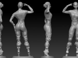 Armored Leg Girl 3D Baskı Modeli