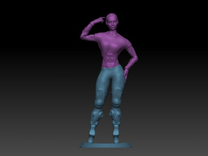 Armored Leg Girl 3D Baskı Modeli