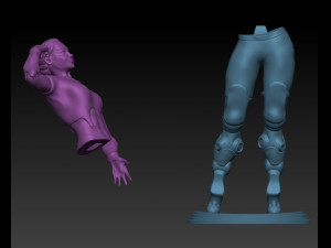 Armored Leg Girl 3D Baskı Modeli