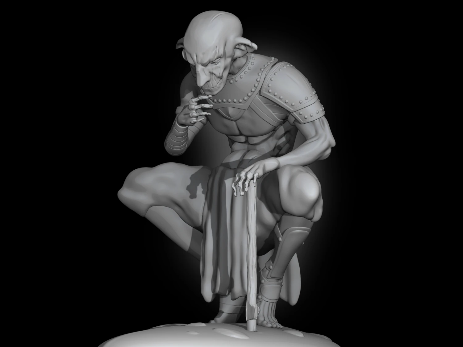 Goblin Bloodhound 3D Print Model .c4d .max .obj .3ds .fbx .stl .blend