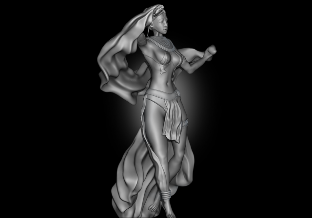 Oriental Dancer 3D 打印模型 .c4d .max .obj .3ds .fbx .stl .blend 