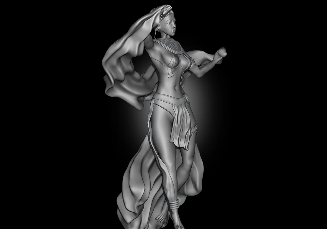 Oriental Dancer 3D Print Model .c4d .max .obj .3ds .fbx .stl .blend 