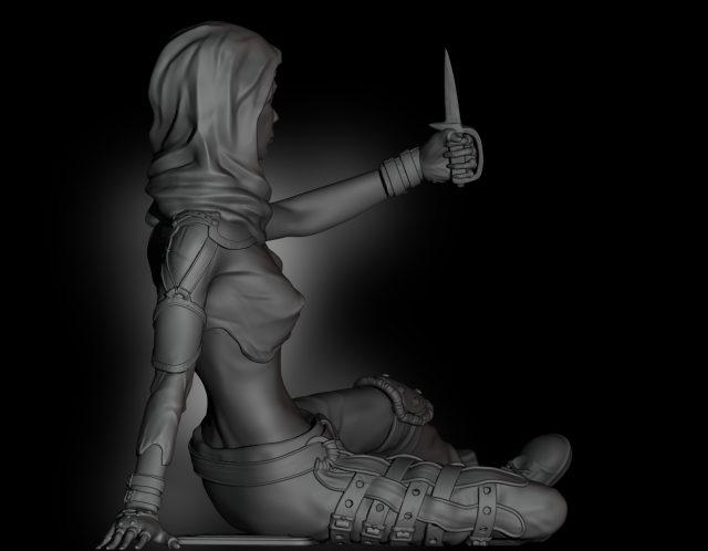 Girl Raider 3D प्रिंट मॉडल .c4d .max .obj .3ds .fbx .stl .blend 