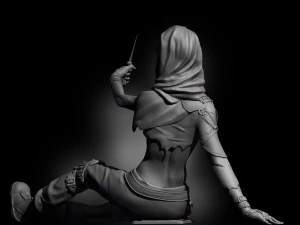 M&auml;dchen-Raider 3D Druckmodell