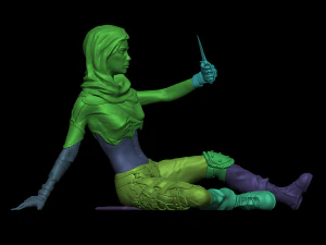 M&auml;dchen-Raider 3D Druckmodell