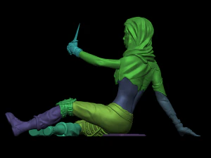 M&auml;dchen-Raider 3D Druckmodell