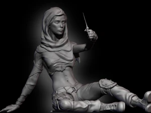 M&auml;dchen-Raider 3D Druckmodell