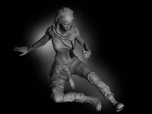 M&auml;dchen-Raider 3D Druckmodell