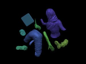 M&auml;dchen-Raider 3D Druckmodell