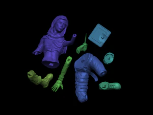 M&auml;dchen-Raider 3D Druckmodell