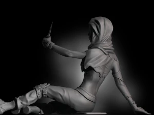 M&auml;dchen-Raider 3D Druckmodell