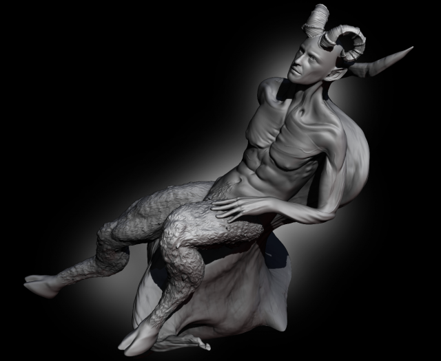 Satyr On A Tree Modelo de impresión 3D .c4d .max .obj .3ds .fbx .stl .blend 