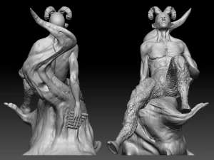 Satyr On A Tree 3D Print Model